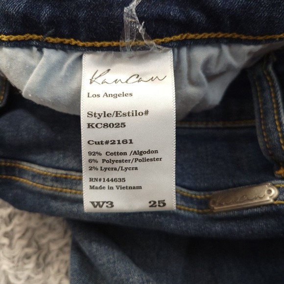 KanCan Jeans Women 3 Blue Thrashed Medium Wash Casual Skinny Stretch Normcore - Picture 5 of 10